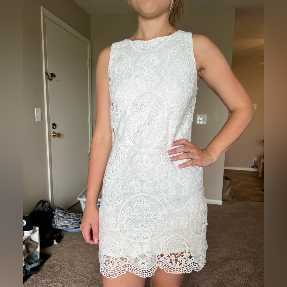 White lace dress